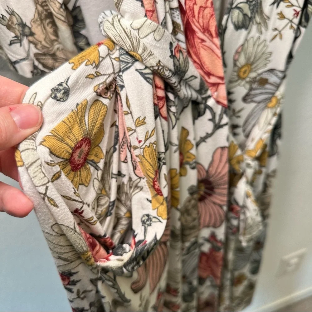 Hattie Milkmaid Goods Robe XXL Maternity Postpartum Newborn Floral Stretchy EUC - Picture 6 of 14